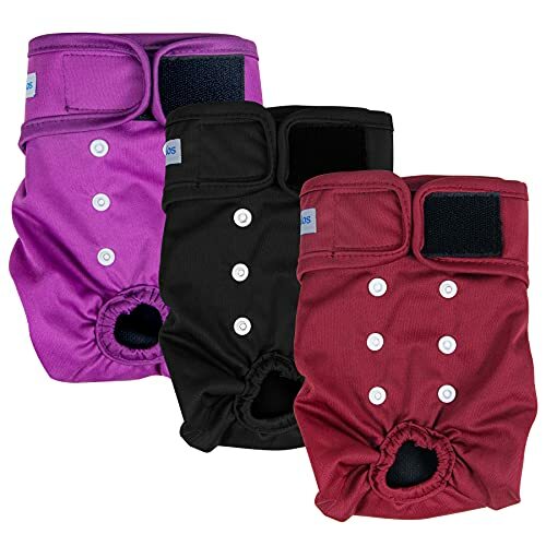Leekalos Reusable Washable Dog Diapers Female (3 Assorted Sizes , Colors - Picture 13 of 48