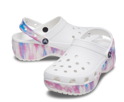 Crocs Classic Platform Dream Clog White/Multi US Size M3/W5 New
