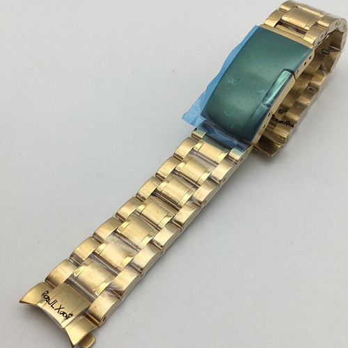Gebogenes Ende Edelstahl Uhrenarmband Armband Ersatz 12-24 mm massive Glieder - Bild 10 von 13
