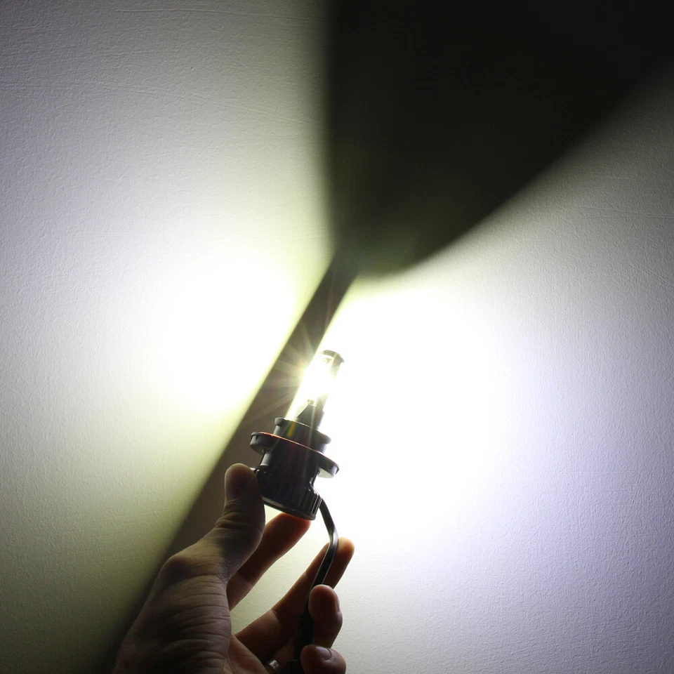 Bombilla de faro todoterreno LED de doble filamento 9008 H13, con línea de corte limpia, ventilador corto Foto 3 de 4