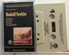Rudolf Serkin : Moments Musicaux Cassette Tape CBS  Rare  OOP  Very Good 