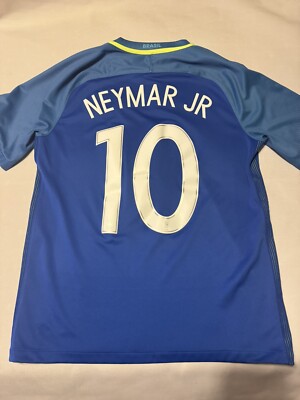 Nike Brazil Away Soccer Football Jersey 2016 Neymar Jr Size Medium