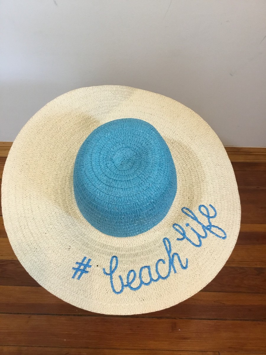 Floppy “Beach Life” Hat Floppy Straw Sun Hat: Beach Life, Salty Hair - Etsy main image 4