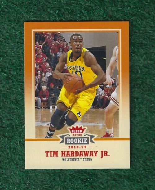 TIM HARDAWAY JR - MICHIGAN - 2013-14 FLEER RETRO ROOKIE CARD # 46 - PISTONS  NBA