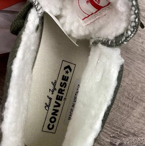 NUOVE sneakers alte Converse Chuck 70 verdi da donna taglia 7 foderate A05055C - Foto 9 di 15