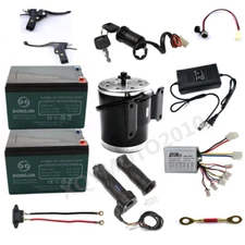 500W 24V Brush DC Motor Kit Controller W/ Battery for ATV Quad Bicycle Go kart
