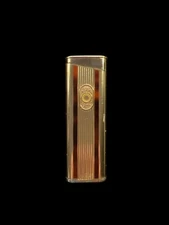 Vintage Colibri Gold Tone Lighter Made In Japan RARE Art Deco #F-5