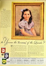 KARO - WAFFLE SYRUP - 1940 Vintage Print Ad"Yvonne the Leader of the Quints?"VTG