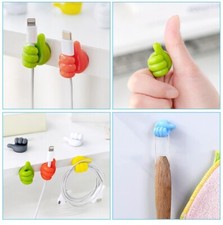 14 Silicone Thumb Hooks, Cable Holder, Cable Organizer, Self Adhesive Hooks