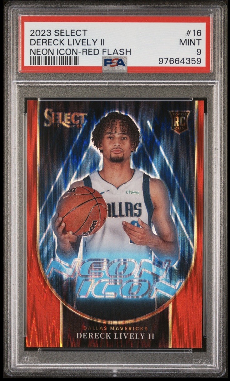 2023 Select #16 Dereck Lively II Neon Icon Red Flash /99 Mint
