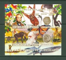 MNH 2009 Sheet imperf Wild Animals Marine Fauna Ch Darwin #Ch13