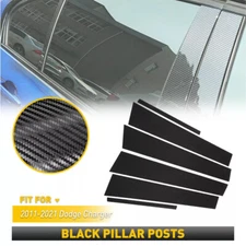 Carbon Fiber Pillar Post For 2011-2021 Dodge Charger Door Trim Cover Accessories