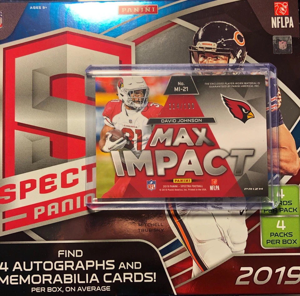 2019 Panini Spectra Football David Johnson Max Impact 114/199 - Image 2 of 2