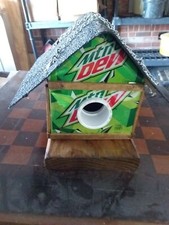 Mt. Dew Brdhouse, Handcrafted,� Plywood frame, Drink Cans for Alum Siding,�