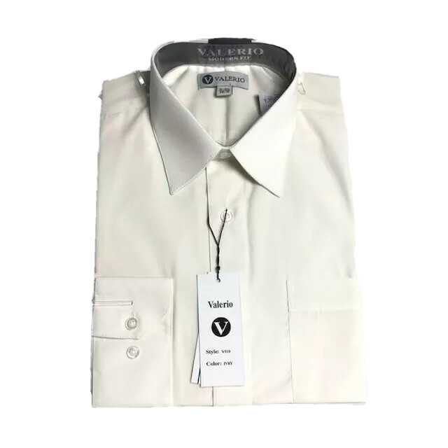 Valerio Men's Dress Shirt Ivory Convertible Cuff Modern Fit Sizes 15.5 - 20.5 | eBay Valerio Men's Dress Shirt Ivory Convertible Cuff Modern Fit Sizes 15.5 - 20.5 | eBay