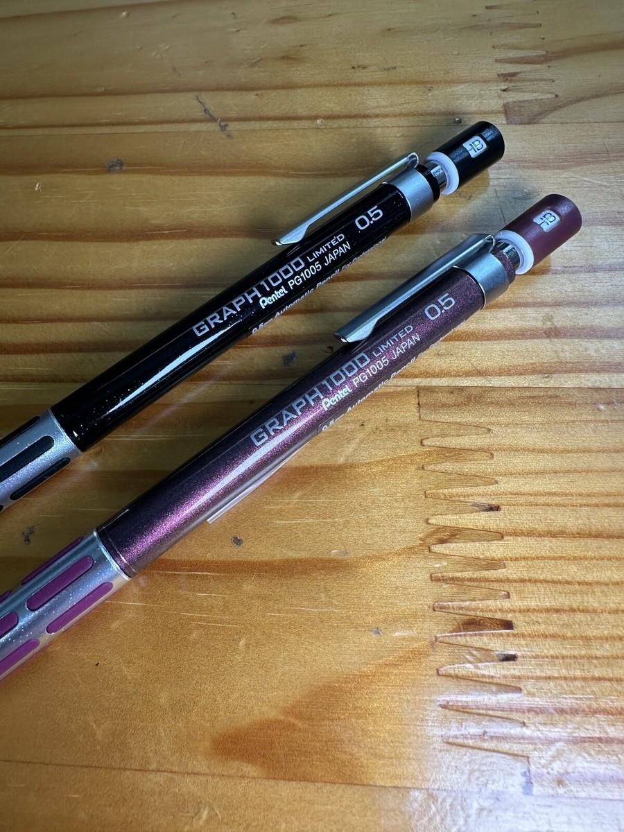 Pentel Graph 1000 Limited Edition Mechanical pencil set of 2 Pearl
