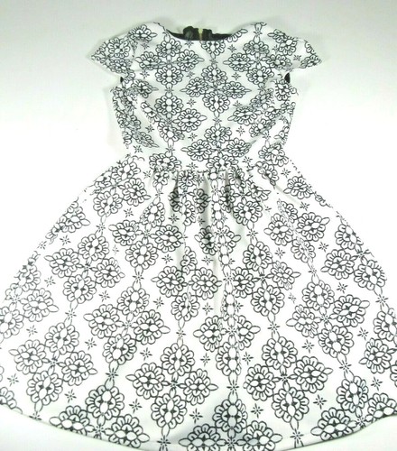 B. Darlin Womens Dress Black And White Fit Flare A Line Dress Size 1/2