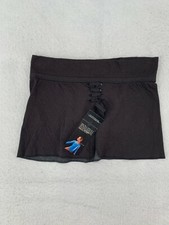 Danskin Reversible Skirt Girls Size 14-16 Black Gray Pull On Drawstring NWT