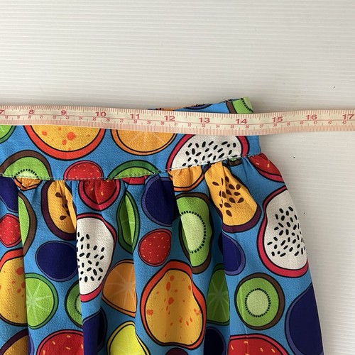 Lorraine Party Skirt Womens 10 S Fruit Slices Colourful Midi Pockets Retro - Picture 10 of 11