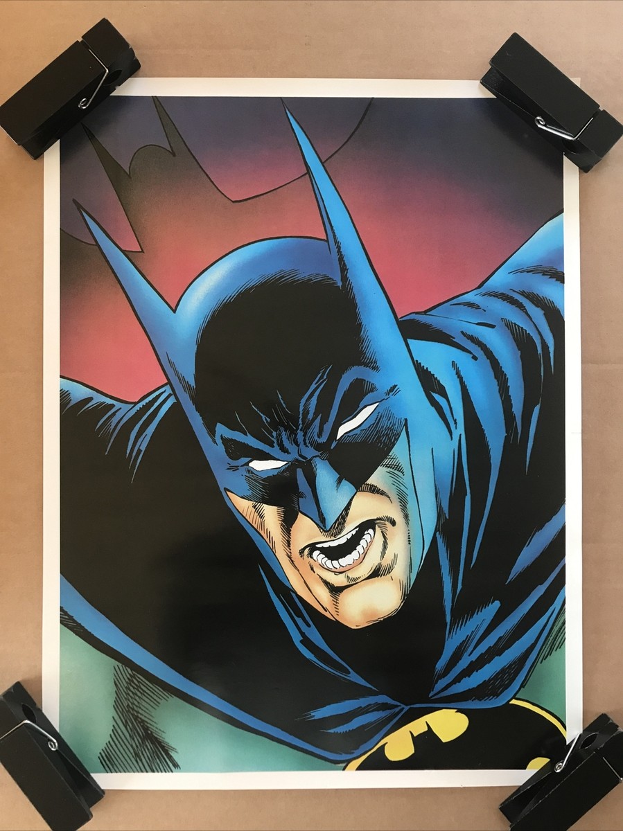 70'sアンティーク ポスター　バットマン　BATMAN Vintage Original 1970s Batman Poster Cartoon Face Drawing