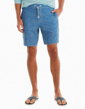 NWT JOHNNIE-O 89 BREMER PRINTED HALF ELASTIC SWIM TRUNK IN MARLIN SZ S SMALL