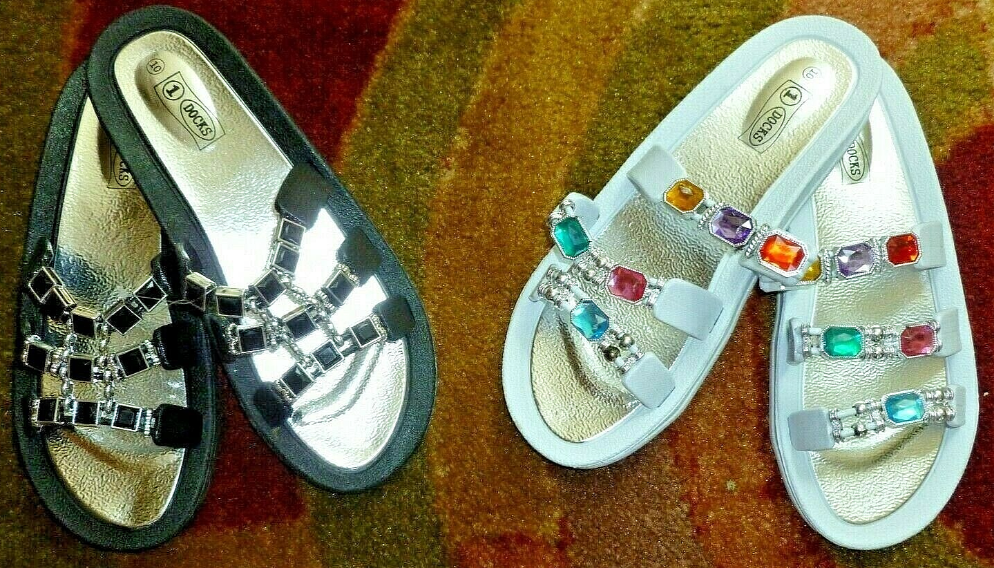 Lotto 2 paia sandali scarpe basse NUOVI taglia 10 M impreziositi e colorati comodi