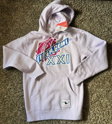NEW Mitchell & Ness Super Bowl XXI Sweatshirt Giants vs Bills (Small - Purple)