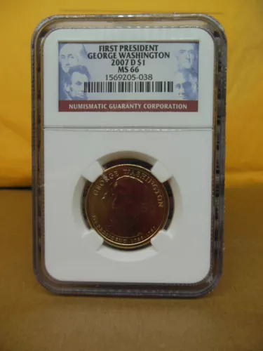 2007-D George Washington Dollar NGC MS-66 Business Strike  FREE US SHIPPING