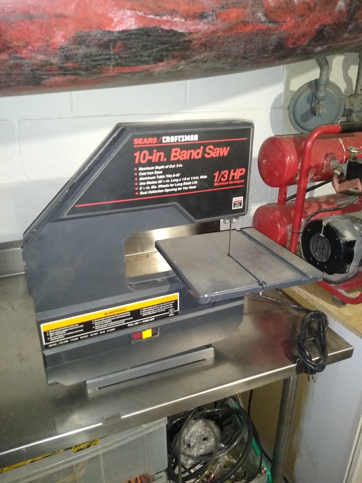 Craftsman 10" Direct Drive Band Saw Model 113.244512 + 3 Blades metal