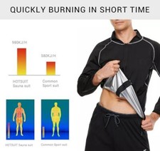 Sauna Jacket for Weight Loss  3X Sweat, Anti-Slip Waistband,Slimming Compression
