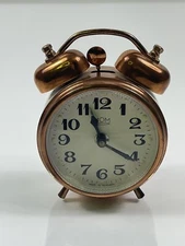 Vintage MOM Double Bell Alarm Clock Works 1960s Made In Hungary