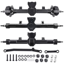 RCBATER Metal Front/Middle/Rear Axle +4mm Extended for Axial SCX24 1/24th RC Car