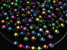 Round Star Beads 250pc Black/Mix Colours DIY Jewellery Bracelets