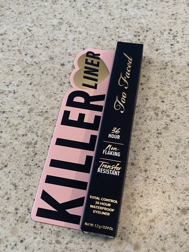 Too Faced Killer Black Liner Gel Eyeliner Pencil WATERPROOF EYELINER FullSize - Picture 8 of 8