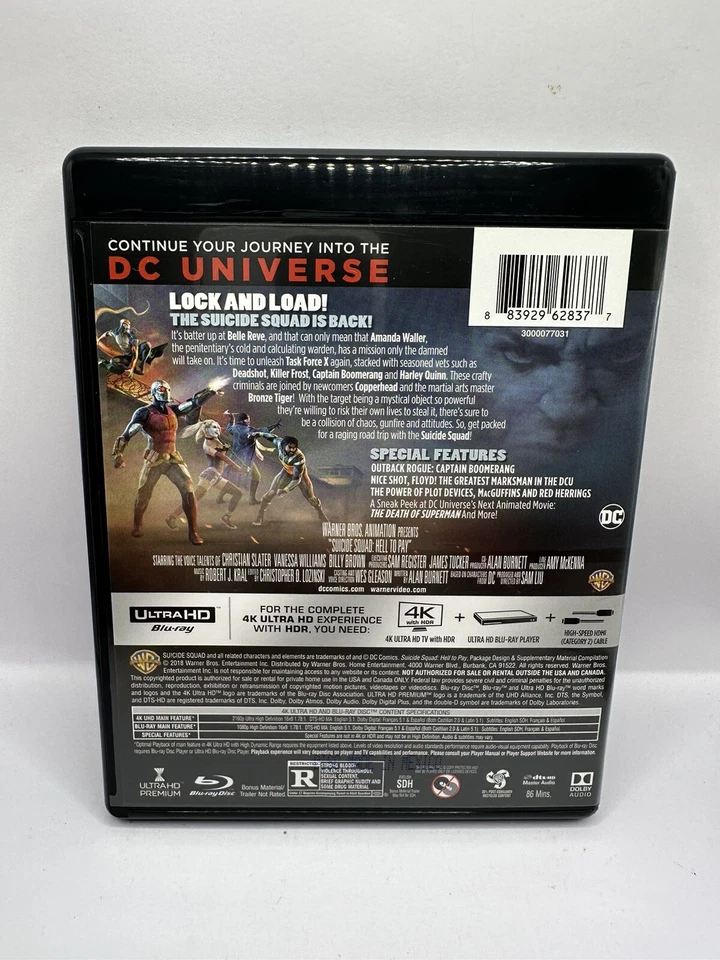 SUICIDE SQUAD - HELL TO PAY  (4K ULTRA HD) - Blu Ray -Region free - Image 2 of 3