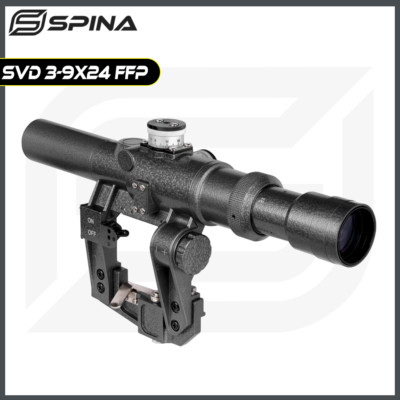 SVD 3-9x24 FFP Rifle Scope Red Illuminated Glass Reticle Side Mount Fit 7.62