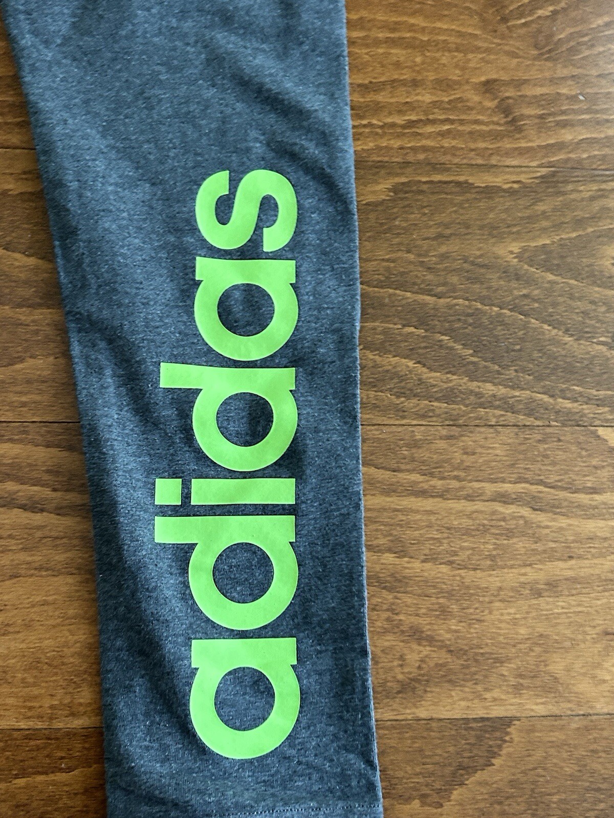 Adidas Womens XS Fitted Heather Dark Gray Legging Tight Logo NWT thumbnail 3