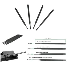 4PC Set Roll Pin Install and Removal Tool Kit, All Alloy Steel Heat Treated 