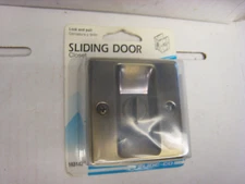 Slide-Co 163142 Pocket Door Privacy Lock with Pull, Antique Brass