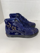 Vans Sk-8 Disney Sorcerer  s Micky Blue yellow Hi Top Shoes Sz Women  s 5