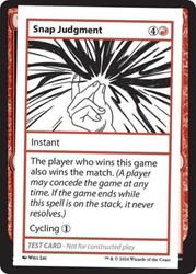 Snap Judgment (330/390) Mystery Booster 2 Playtest Cards
