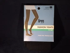 L'eggs Control Top Fashion Rib Tight Size (B) Black                        A17-1