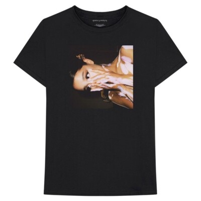 Offizielles NEUES Ariana Grande ''Side Photo'' Sweetner Album schwarzes T-Shirt - L 