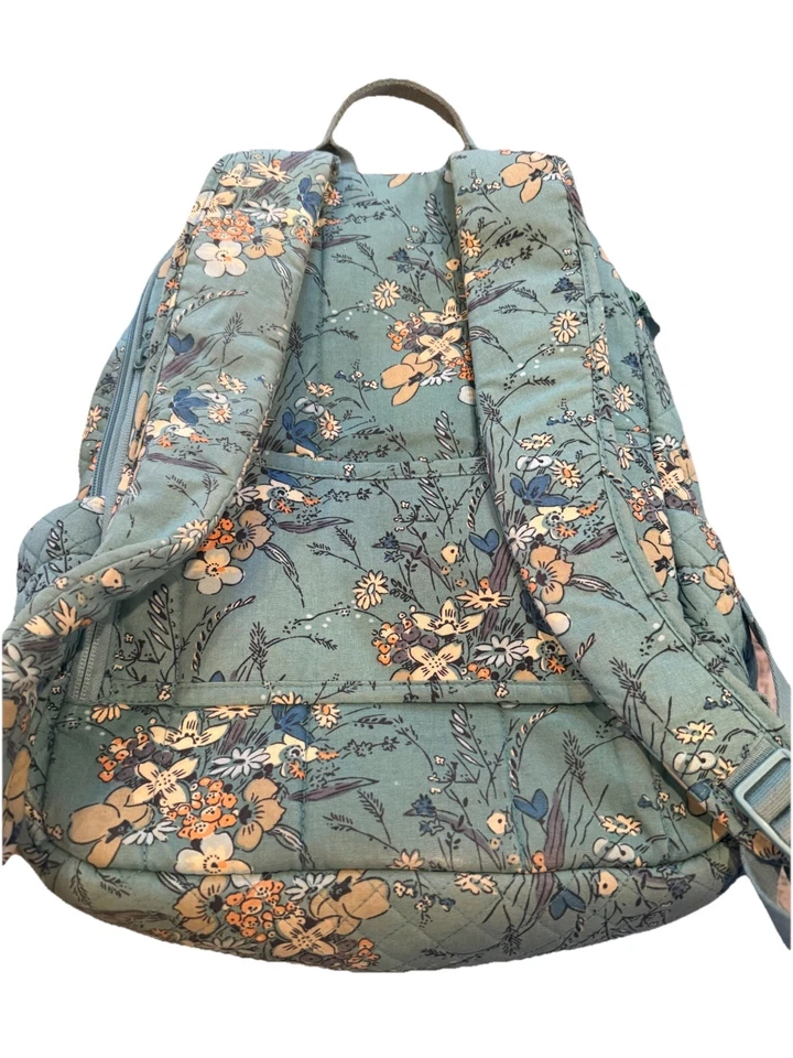 Vera Bradley Quilted Campus Laptop Backpack in Sage Sunlit Garden Pattern Floral - Image 2 of 4