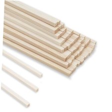 60Pcs Balsa Wood Square Dowels 1/4 x 1/4 x 12 inch  DIY Balsa 1/4"x12"-60pcs