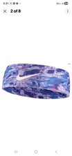 Nike Dri-FIT Fury Headbands Purple White Wave 2 Pack NWT One Size