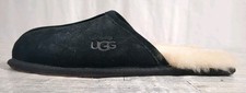 UGG Men's Scuff Slip-On Suede Black Sheepskin Men's Slippers Size 9