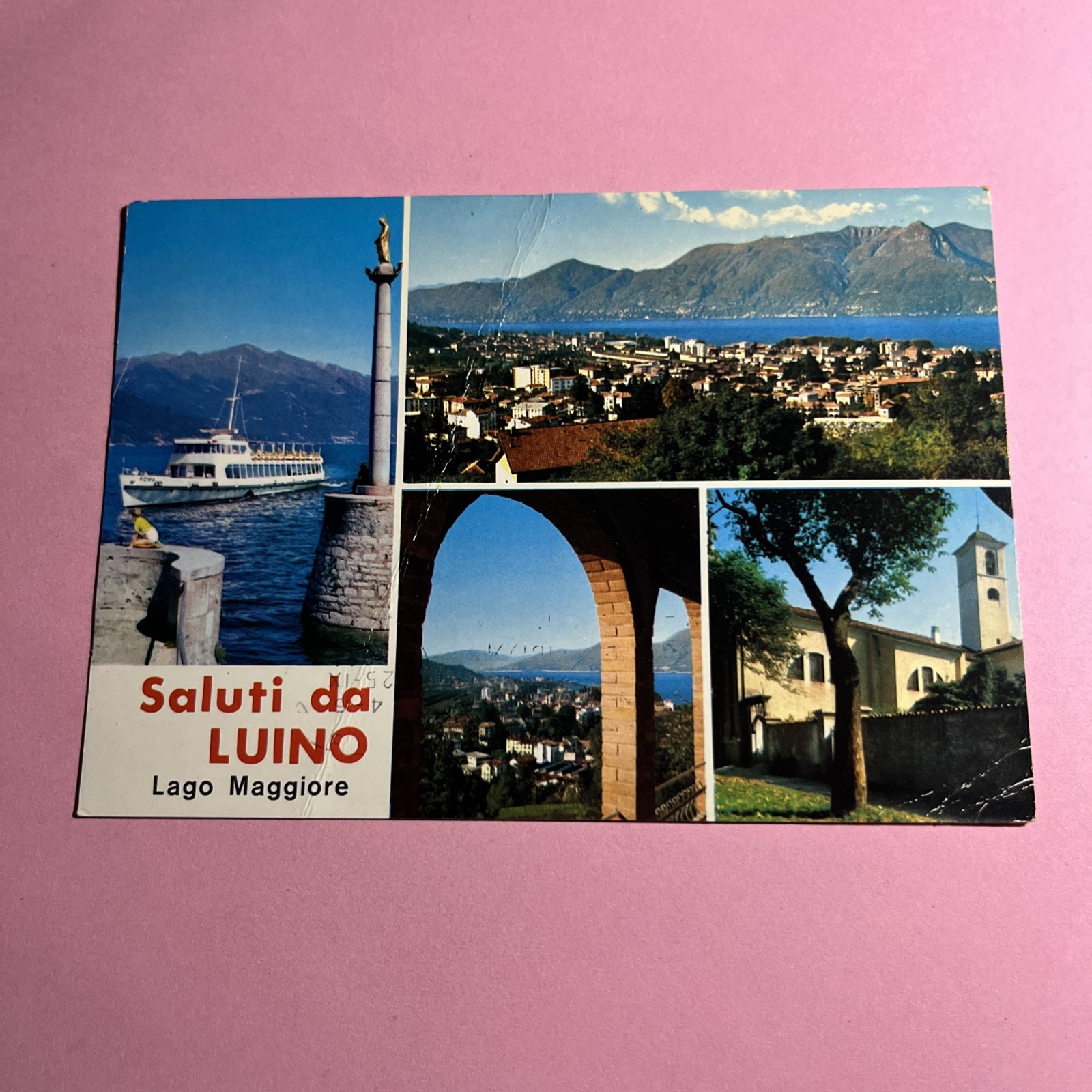 CARTOLINA A COLORI COLLEZIONE - LUINO LAGO MAGGIORE - VIAGGIATA