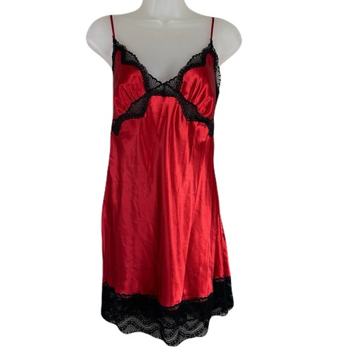 Cynthia Rowley Babydoll Lingerie Robe Set Sz M Satin Lace Whimsigoth Peignoir - Picture 3 of 16