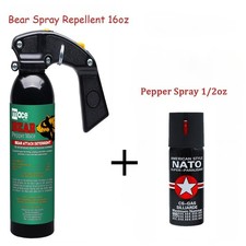 Bear Repellant Spray 16oz Self Defense W/ Spray Bag 1Pack Free Peper Spray 1/2oz